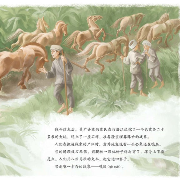 The Last War Elephant 最后一头战象 Chinese children Book 9787304089016 沈石溪