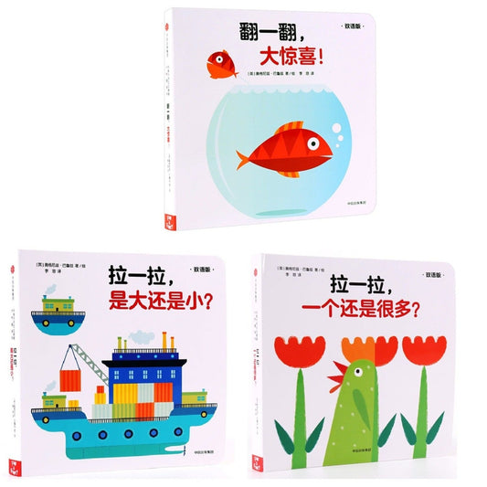 Lift-the-Flap Surprise 3-book set (Bilingual) 创意大师拉拉翻翻大惊喜系列  Chinese children Book  Agnese Baruzzi