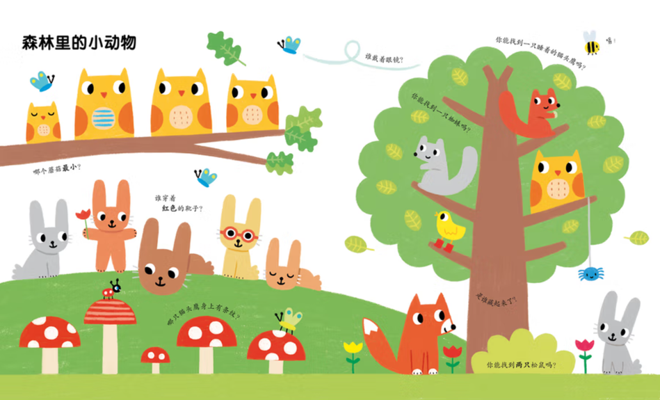 My Very First Book of Things to Spot,  Chinese children book toddler baby Usborne interactive 玩出来的专注力 Chinese children Book 9787508658414 