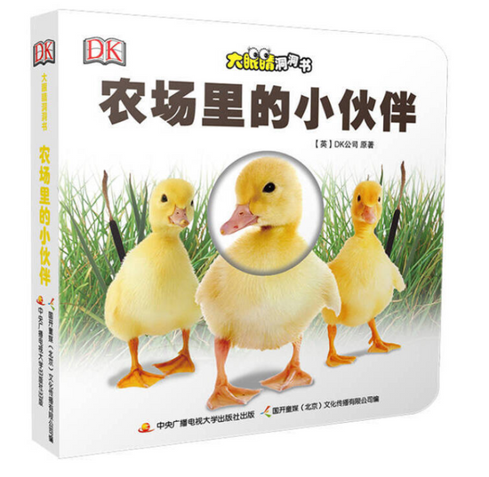 DK Who am I 大眼睛洞洞书6 book set Chinese children's book Montessori 农场里的小伙伴