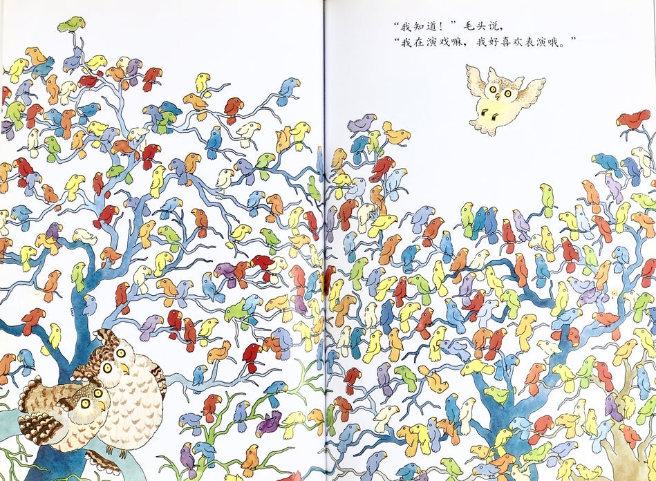 Owliver 毛头小鹰  Chinese Children Book 9787533264574 Robert Kraus
